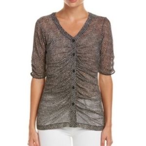 CABI Women's Sheer Button-down Blouse